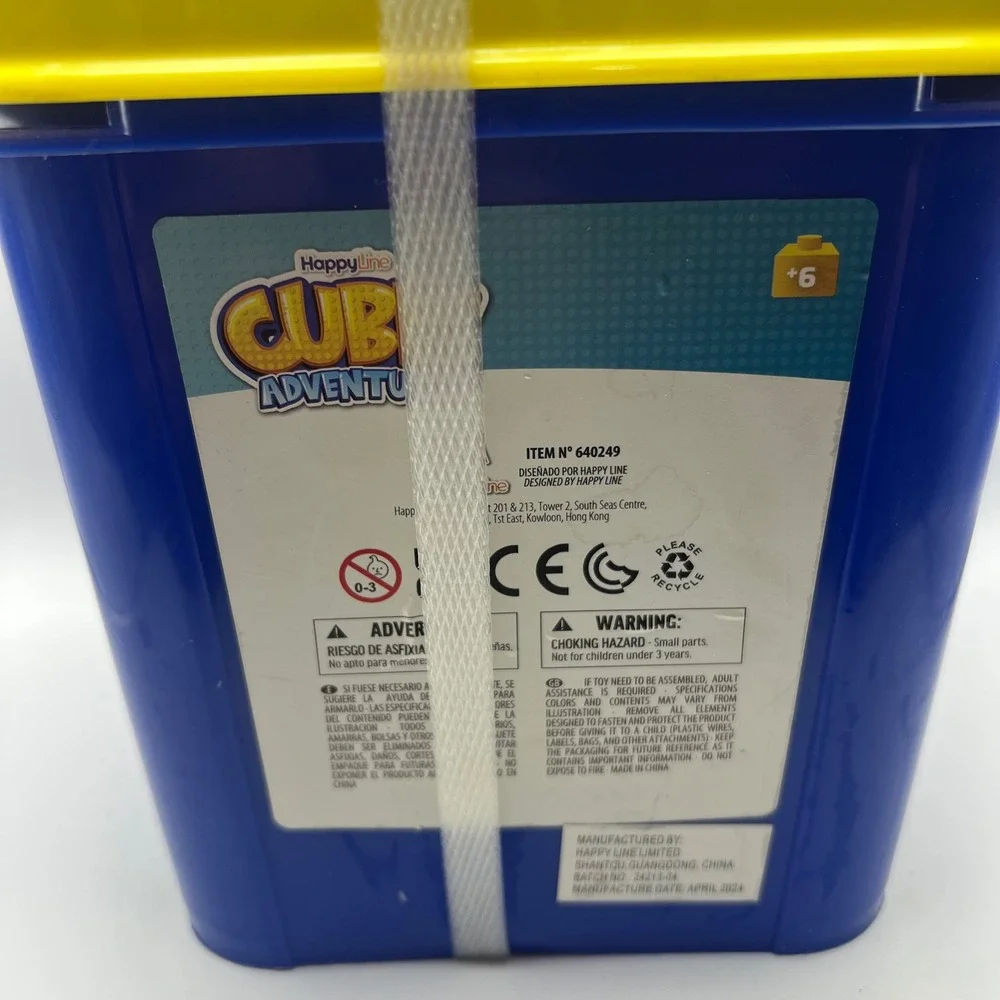 Happy Line Cubic Adventure 500 Piece Building Blocks Set Blue Bucket 640249 NEW